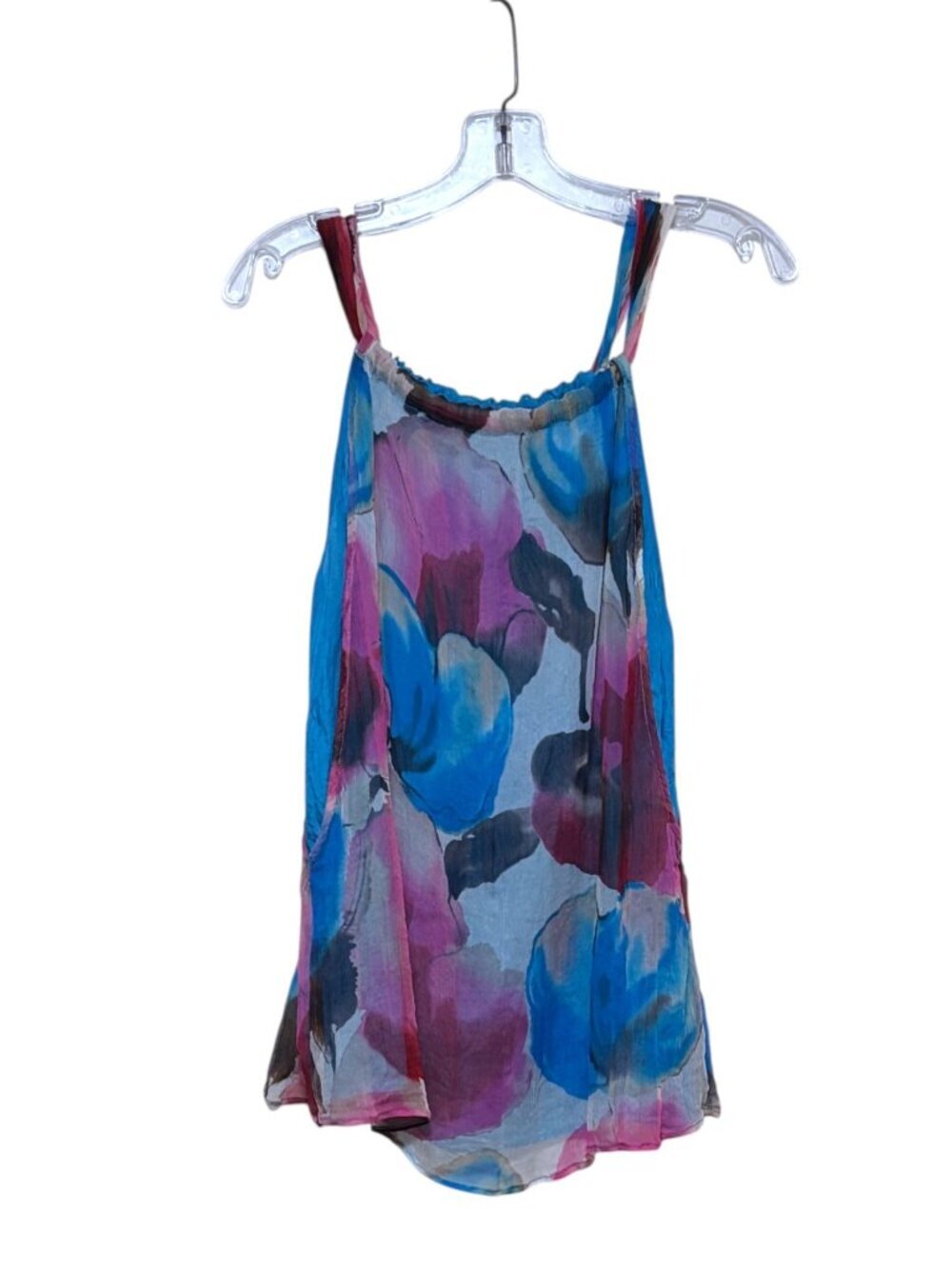 Vintage Y2K 2000s Sugar Lips Silk Halter Top M Watercolor Fairy Whimsy 100% Silk